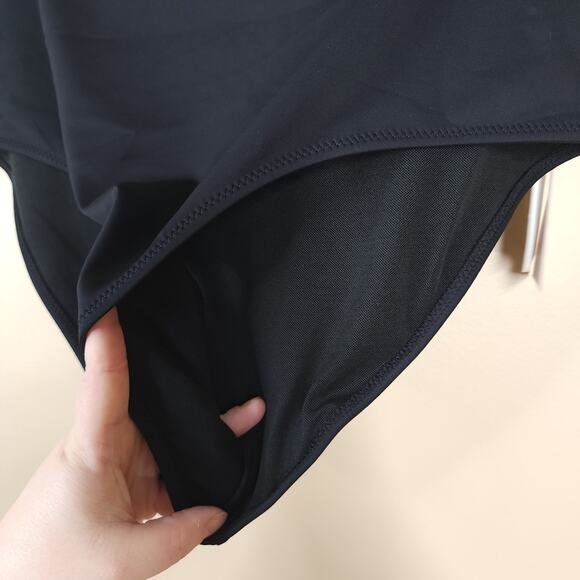 Good American Black Long Sleeve Top Compression Bottom Swim Bikini Size 5/2X - Picture 10 of 12